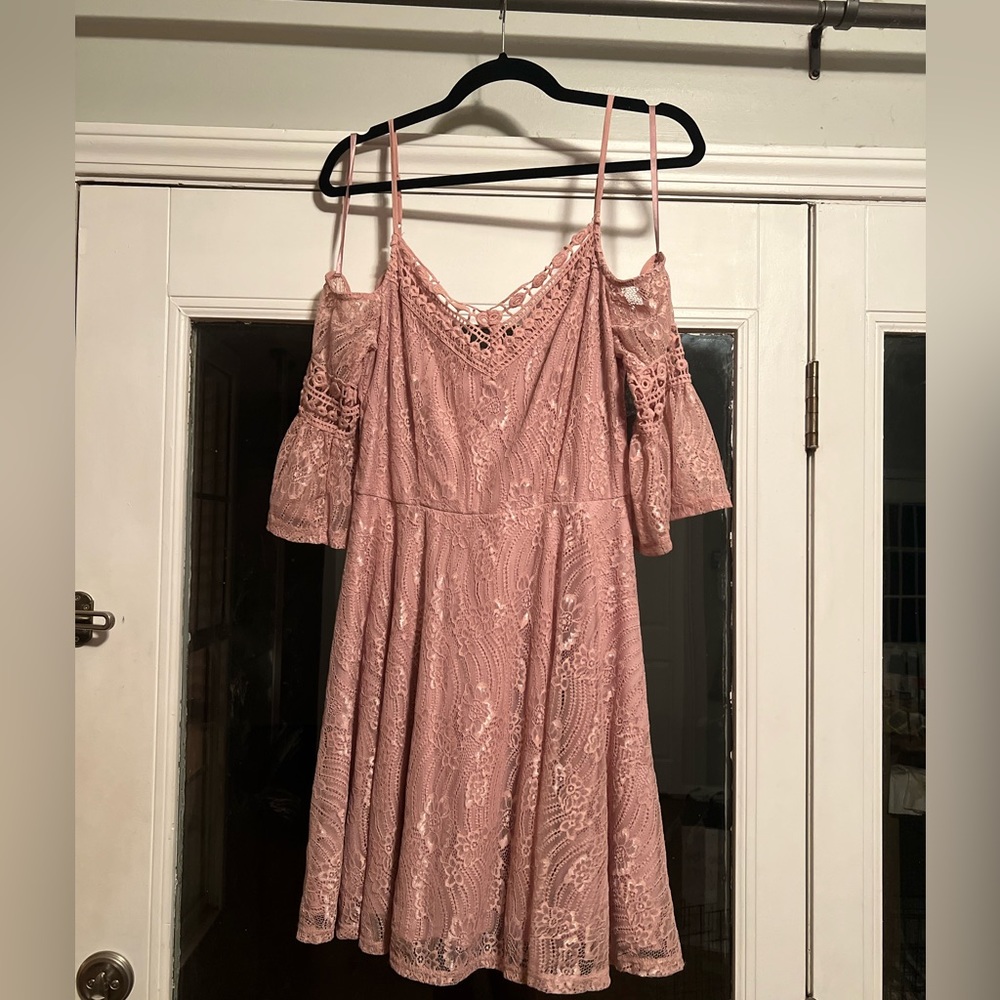 City Triangles cold shoulder dress